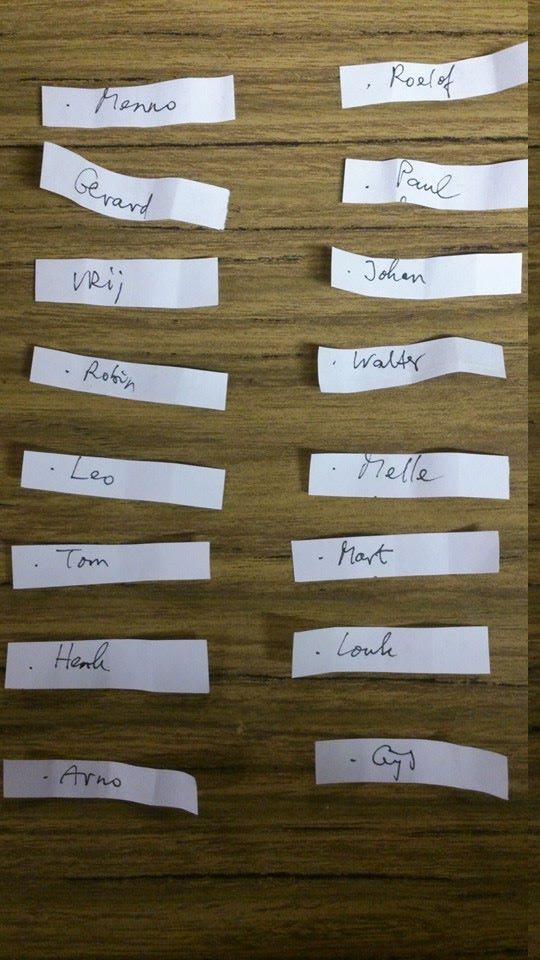 Interne Beker indeling ronde 2 - foto: Mart Wennink